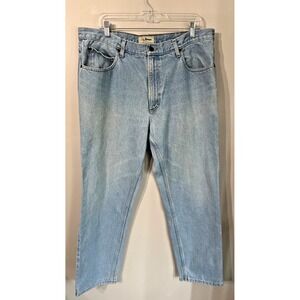 VTG LL Bean Jeans Mens 38X30‎ Blue Denim Classic Fit Light Wash Y2K